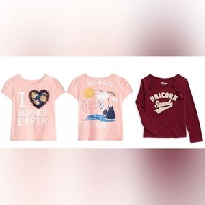 2 Shirts! Mother Earth & Unicorn Squad Short & Long Sleeve Tees Epic Threads 2T